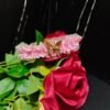Lace - style BDSM decorative collar, hand and foot rings, leash, pink PUPPY erotic set