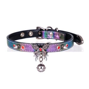 Laser Butterfly Bell QQ Collar, a niche, high - end and luxurious decorative necklace, sub - cultural choker and leash