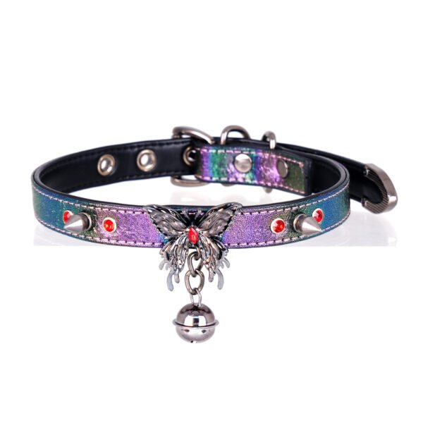 Laser Butterfly Bell QQ Collar, a niche, high - end and luxurious decorative necklace, sub - cultural choker and leash