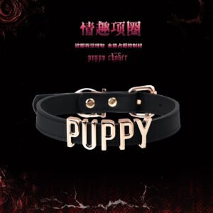 Snake - like PUPPY collar with replaceable letters, sweet - cool style choker neck ring, QQ prop