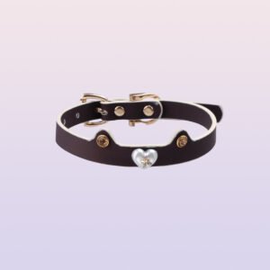 Wen turns black then to grayish white, collar, dog slave, choker, sweet and cool necklace, collar, bondage toy