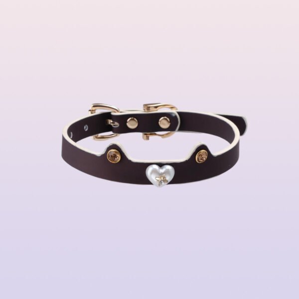 Wen turns black then to grayish white, collar, dog slave, choker, sweet and cool necklace, collar, bondage toy