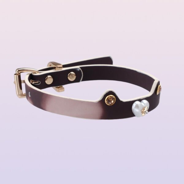 Wen turns black then to grayish white, collar, dog slave, choker, sweet and cool necklace, collar, bondage toy