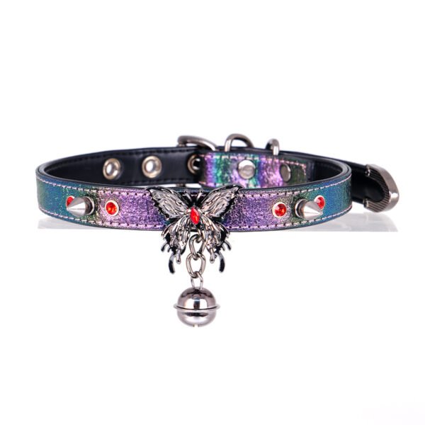 Laser Butterfly Bell QQ Collar, a niche, high - end and luxurious decorative necklace, sub - cultural choker and leash