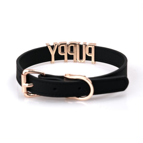 Snake - like PUPPY collar with replaceable letters, sweet - cool style choker neck ring, QQ prop