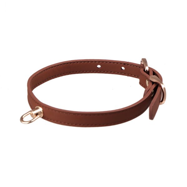 First - layer cowhide choker collar, with a sweet - cool style, simple for daily wear and with a punk touch