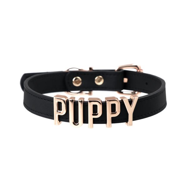 Snake - like PUPPY collar with replaceable letters, sweet - cool style choker neck ring, QQ prop