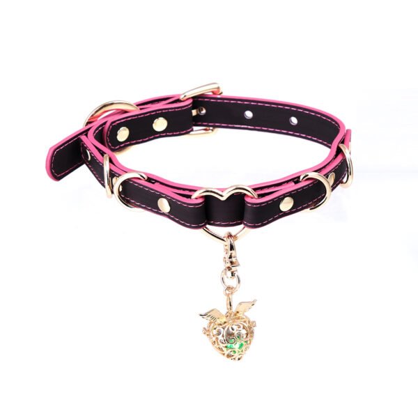 Temperature-sensitive color-changing erotic collar with bells, lightweight and charming sp collar