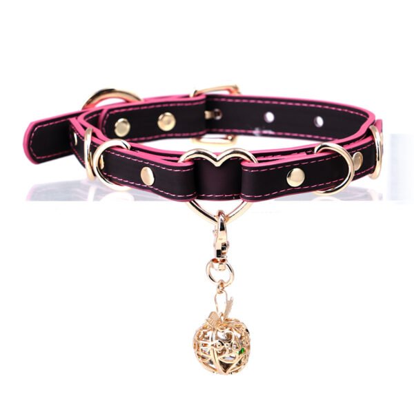 Temperature-sensitive color-changing erotic collar with bells, lightweight and charming sp collar