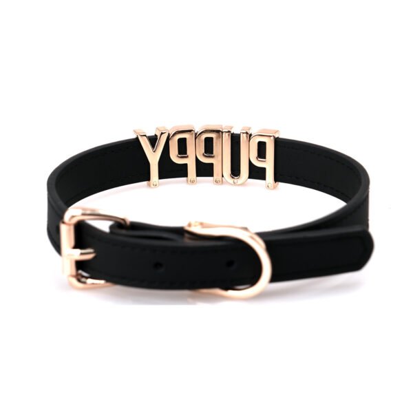 Snake - like PUPPY collar with replaceable letters, sweet - cool style choker neck ring, QQ prop