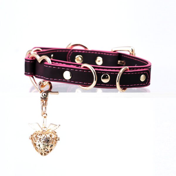 Temperature-sensitive color-changing erotic collar with bells, lightweight and charming sp collar