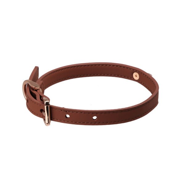 First - layer cowhide choker collar, with a sweet - cool style, simple for daily wear and with a punk touch