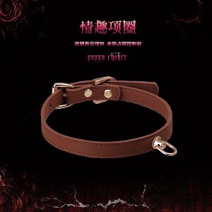 First - layer cowhide choker collar, with a sweet - cool style, simple for daily wear and with a punk touch