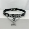 Luxury Crystal Rhinestone Letters Puppy Collar Sexy Bone pendant Chocker Necklace Cosplay Jewelry Accessory Gift